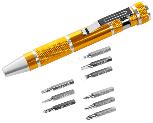 Śrubokręt wkrętak precyzyjny 9 końcówek Rebel RB-1111