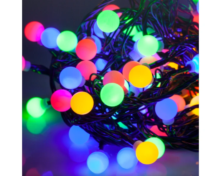 Lampki choinkowe LED RGB 10m wielokolorowe 8 trybów ZAR0477-1 - 2