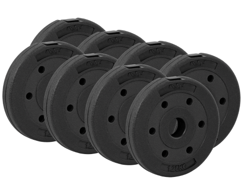 Zestaw obciążeń bitumicznych na siłownię 30kg 14 talerzy Rebel RBA-2106