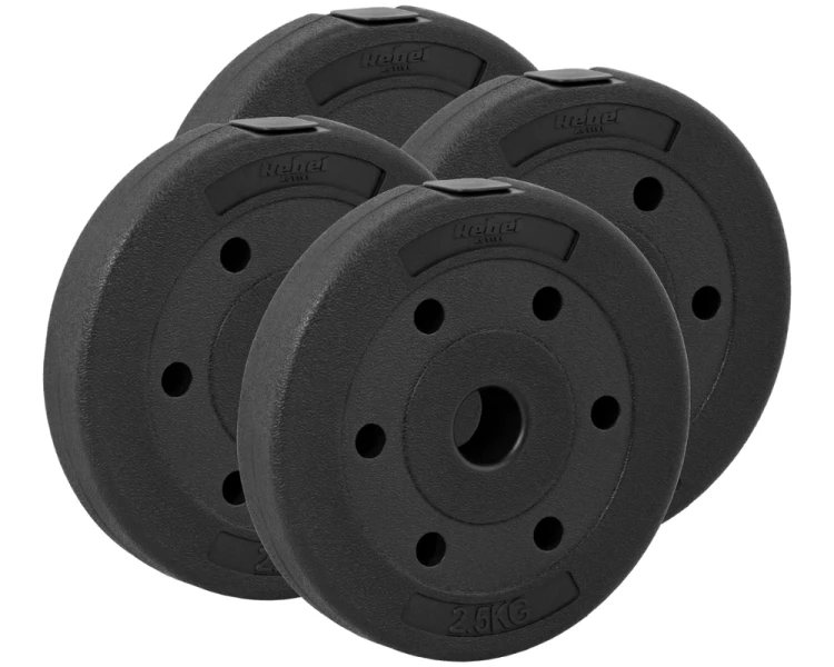 Zestaw obciążeń bitumicznych na siłownię 30kg 14 talerzy Rebel RBA-2106