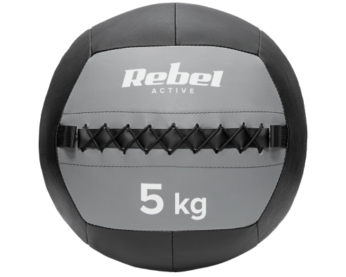 Piłka lekarska rehabilitacyjna do ćwiczeń 5kg skórzana Rebel