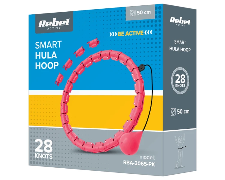 Smart Hula Hop 50cm odchudzające koło z wypustkami i obciążeniem Rebel