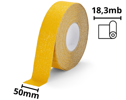 Taśma antypoślizgowa do powierzchni nieregularnych - 18 mb żółta