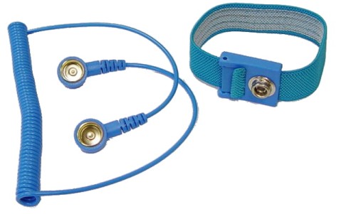 Opaska ESD na nadgarstek z przewodem z zatrzaskami