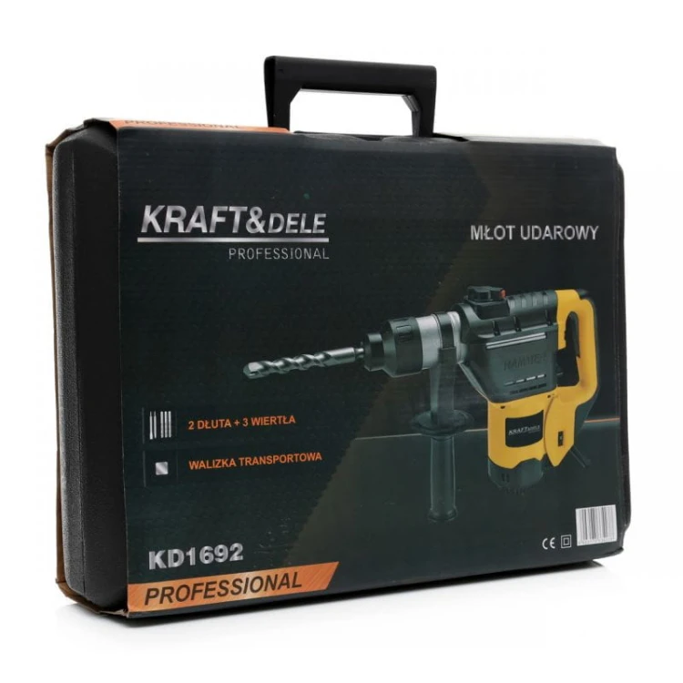 Młot udarowy 2300W + dłuta i wiertła KD1692
