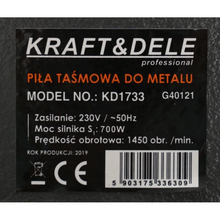 Piła taśmowa przecinarka do metalu 700W KD1733