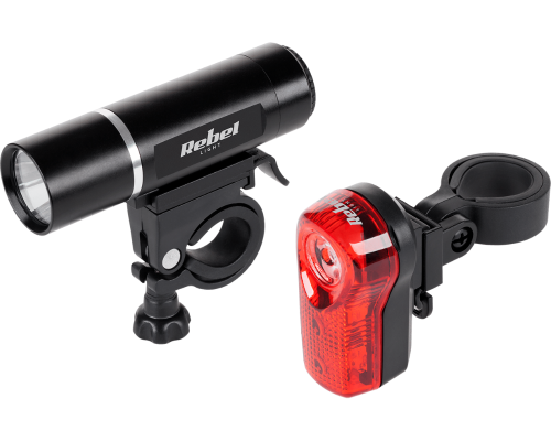 Komplet świateł do roweru przód tył Rebel URZ0015