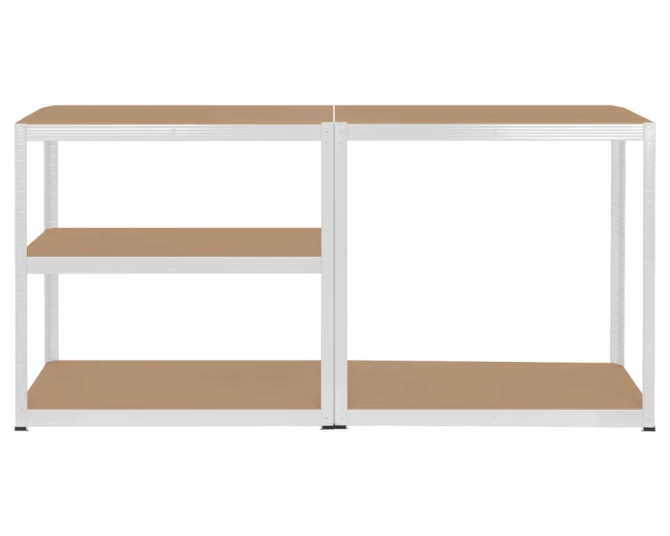 Regał magazynowy metalowy 180x90x40 cm biały Rebel