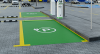 Odbój parkingowy zielony 120cm dla samochodów elektrycznych