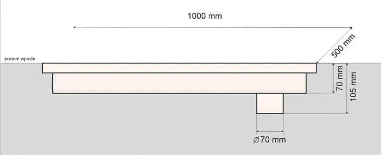 OUTLET: Osadnik Poliestrowy do wycieraczek 100x50 cm