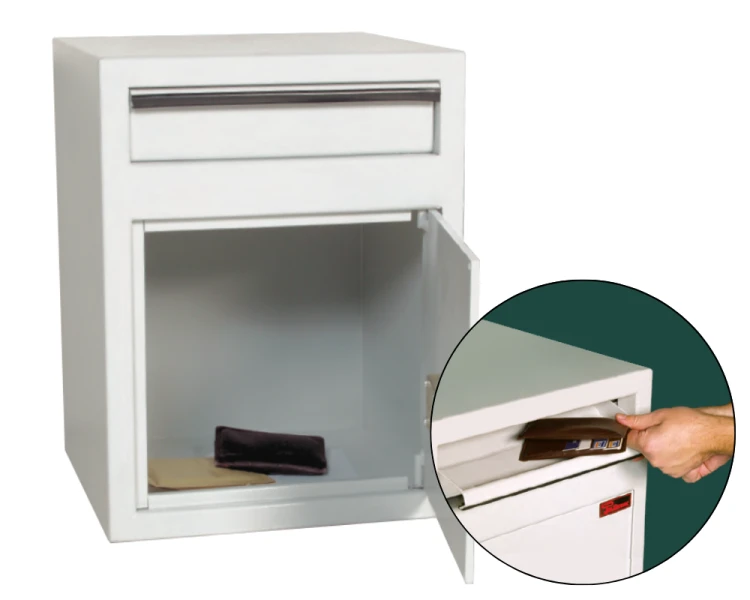 Sejf depozytowy kasjerski z wrzutnią uchylną 60x46x46 cm IC-4H