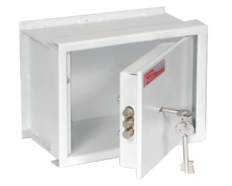 Mały sejf ścienny do wmurowania hotelowy 16x22x11 cm STEIN-2