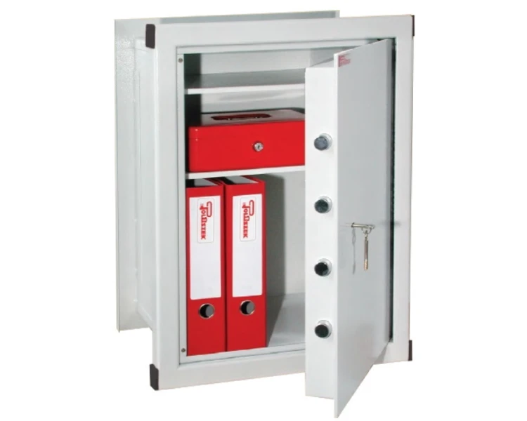 Duży sejf ścienny do wmurowania certyfikat 65x48x37 cm WNO-65