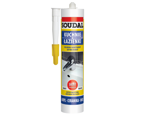 Po terminie Silikon sanitarny biały z połyskiem Soudal