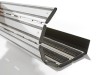 Nakładka na schody wycieraczka aluminium + szczotki 80x27 cm