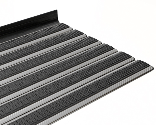 Nakładka na schody wycieraczka aluminium + guma 80x27 cm