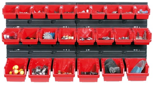 Ścianka warsztatowa idealny zestaw na trzymanie drobnicy takiej jak śruby, gwoździe, nakrętki itp