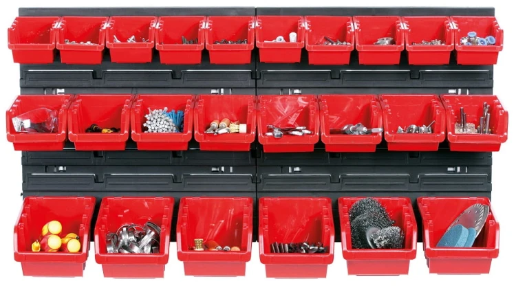 Ścianka warsztatowa idealny zestaw na trzymanie drobnicy takiej jak śruby, gwoździe, nakrętki itp