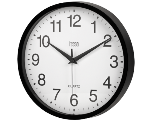Zegar ścienny do domu i biura 25cm czarny Teesa - prezentacja