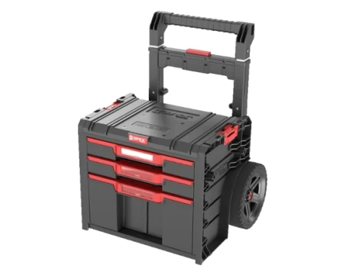Skrzynia z szufladami na kołach w uchwytem Qbrick PRO Cart 2.0 Plus Drawer 3