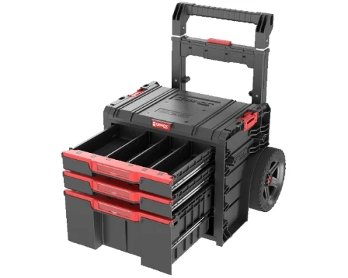 skrzynka narzędziowa na kółkach z szufladami i rączką Qbrick PRO Cart 2.0 Plus Drawer 3
