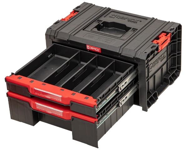 skrzynka-na-narzędzia-z-szufladami-qbrick-system -drawer-2-basic - otwarta