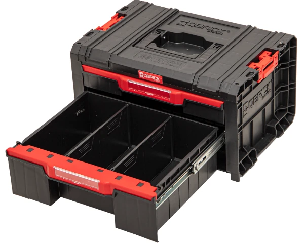 skrzynka-z-szufladami-narzędziowa-qbrick-system -drawer-2-basic - otwarta