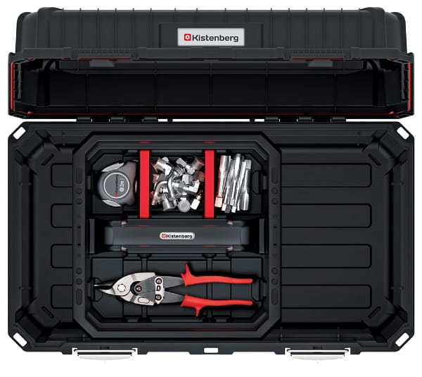 Nosidło dołączone do skrzynki narzędziowej jest bardzo pojemne