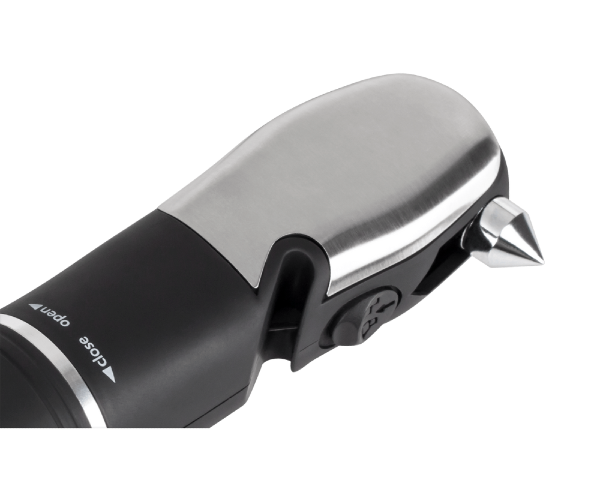 Latarka wielofunkcyjna LED nóż Młotek bezpieczeństwa 8w1 Rebel