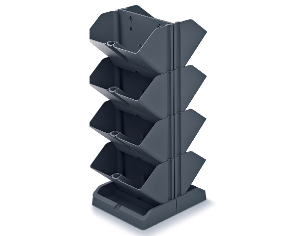 Ogród wertykalny antracyt stojący Mini Cascade 4 x 1 litr