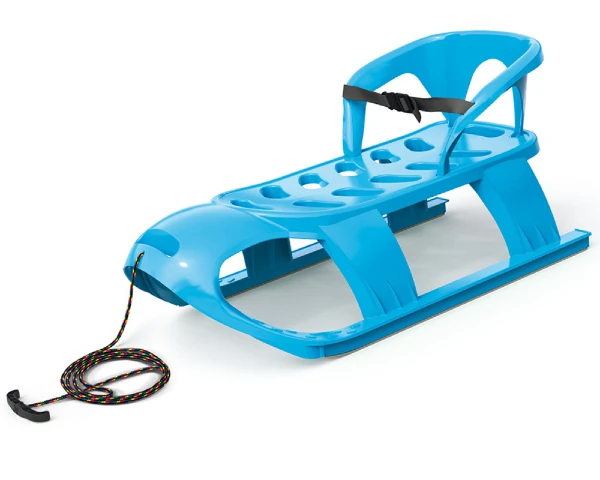 Sanki dla dzieci z oparciem i pasem bezpieczeństwa niebieskie Bezzy Seat