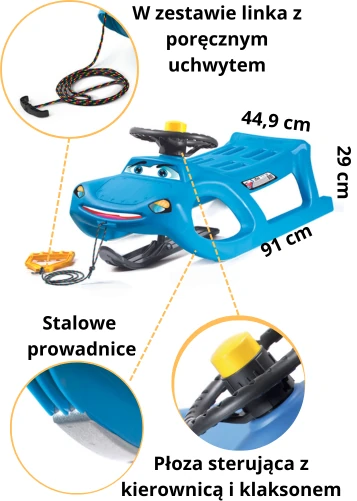 sanki-dla-dziecka-samochod-z-kierownica-zigi-zet-control-opis
