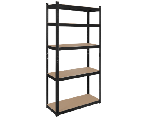 Regał magazynowy metalowy 180x90x40 cm czarny Rebel