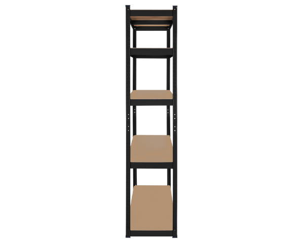 Regał magazynowy metalowy 180x90x40 cm czarny Rebel