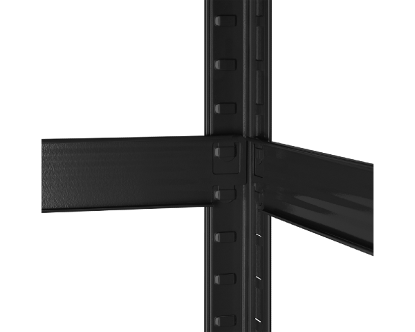 Regał magazynowy metalowy 180x90x40 cm czarny Rebel