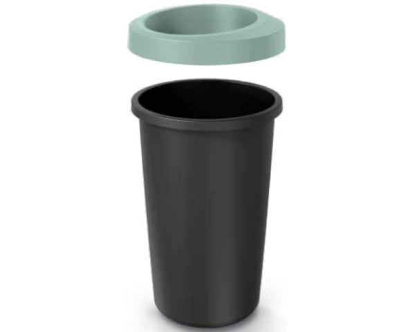 Pojemnik na śmieci 35 litrów czarno-żółty Compacta R Drop