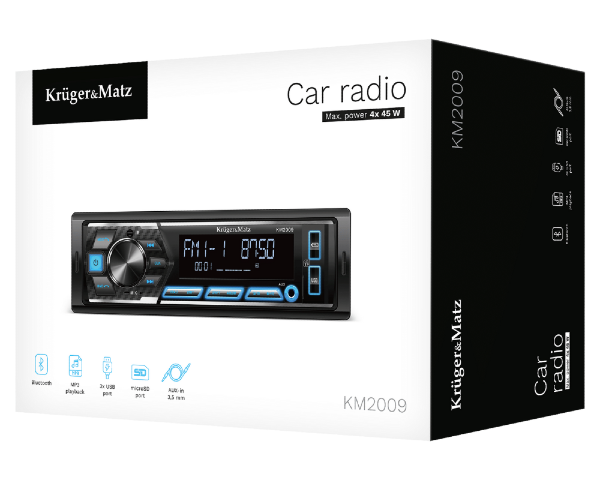 Radio samochodowe Bluetooth USB pilot Kruger&Matz KM2009