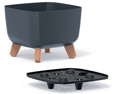 Doniczka kwadratowa Gracia Square wklad drenazowy prezentacja