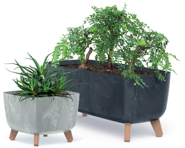 Donica Gracia Square Beton Effect rozmiary prezentacja