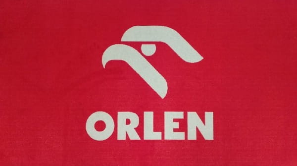 Mata reklamowa wejściowa orlen, profesjonalna wycieraczka podłogowa ze spodem z gumy nitrylowej