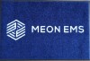 Mata logo firmy z nadrukiem Jet-Print, obiektowa wycieraczka wejściowa o klasyfikacji ogniowej cfl-s1