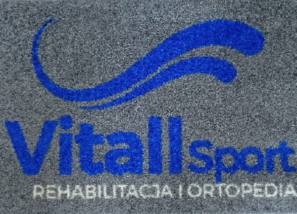 Wycieraczka logo dla kliniki ortopedycznej Jet-Print, sterylna i bezpieczna mata medyczna ze spodem nbr