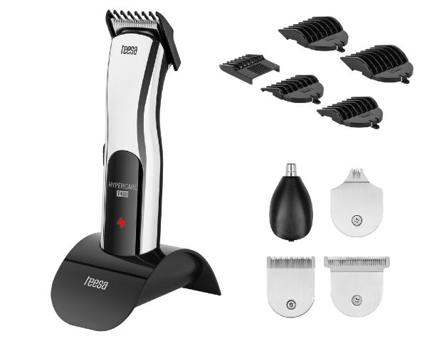 Golarka do brody i nosa w zestawie z nożykami oraz nasadkami Teesa