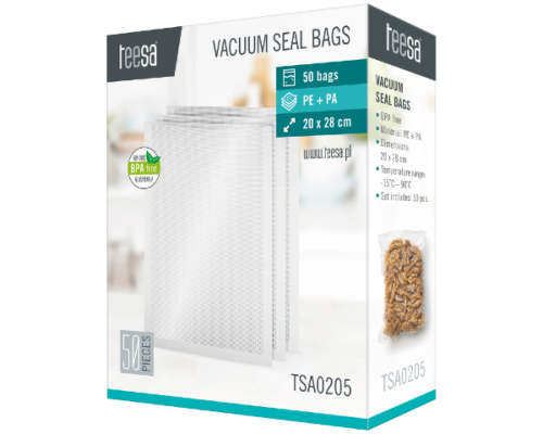 Worki do pakowania próżniowego 20x28cm 50szt Teesa
