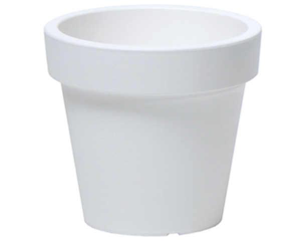 Donica okragla plastikowa biala 52 l Lofly Round