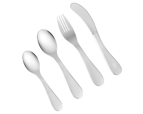 Sztucce dziecięce 4 elementy zestaw Teesa TSA0146