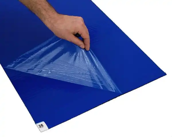 Certyfikowana mata biobójcza samoprzylepna 60x40 cm chroniąca strefy czyste przed drobnoustrojami.