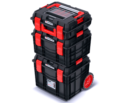 Zestaw skrzynek narzędziowych na kółkach C-Block Alu Log set