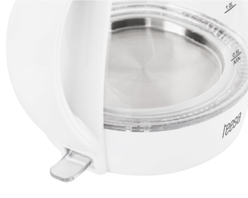 Czajnik elektryczny 1,7L LED bezprzewodowy szklany biały Teesa