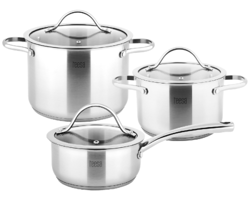 Garnki ze stali nierdzewnej zestaw Teesa TSA0141
